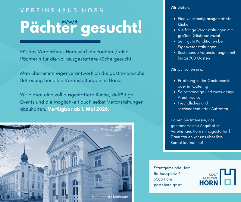 Inserat Vereinshaus
